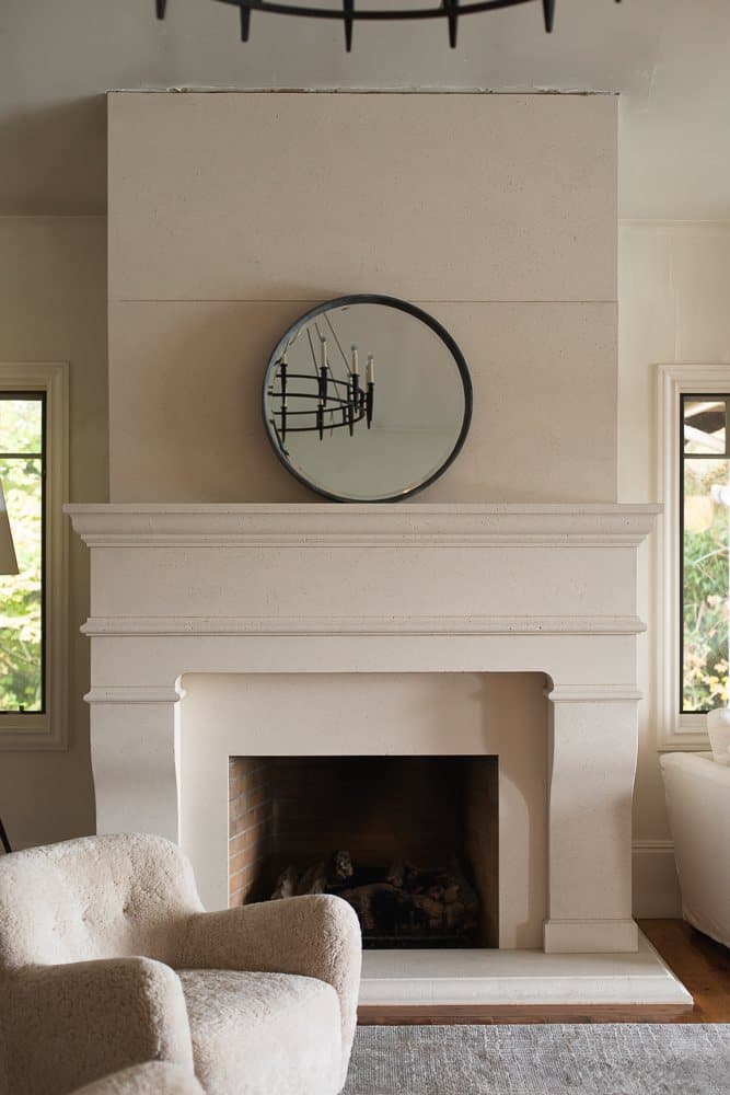 Crainic residence — interior fireplace detail.