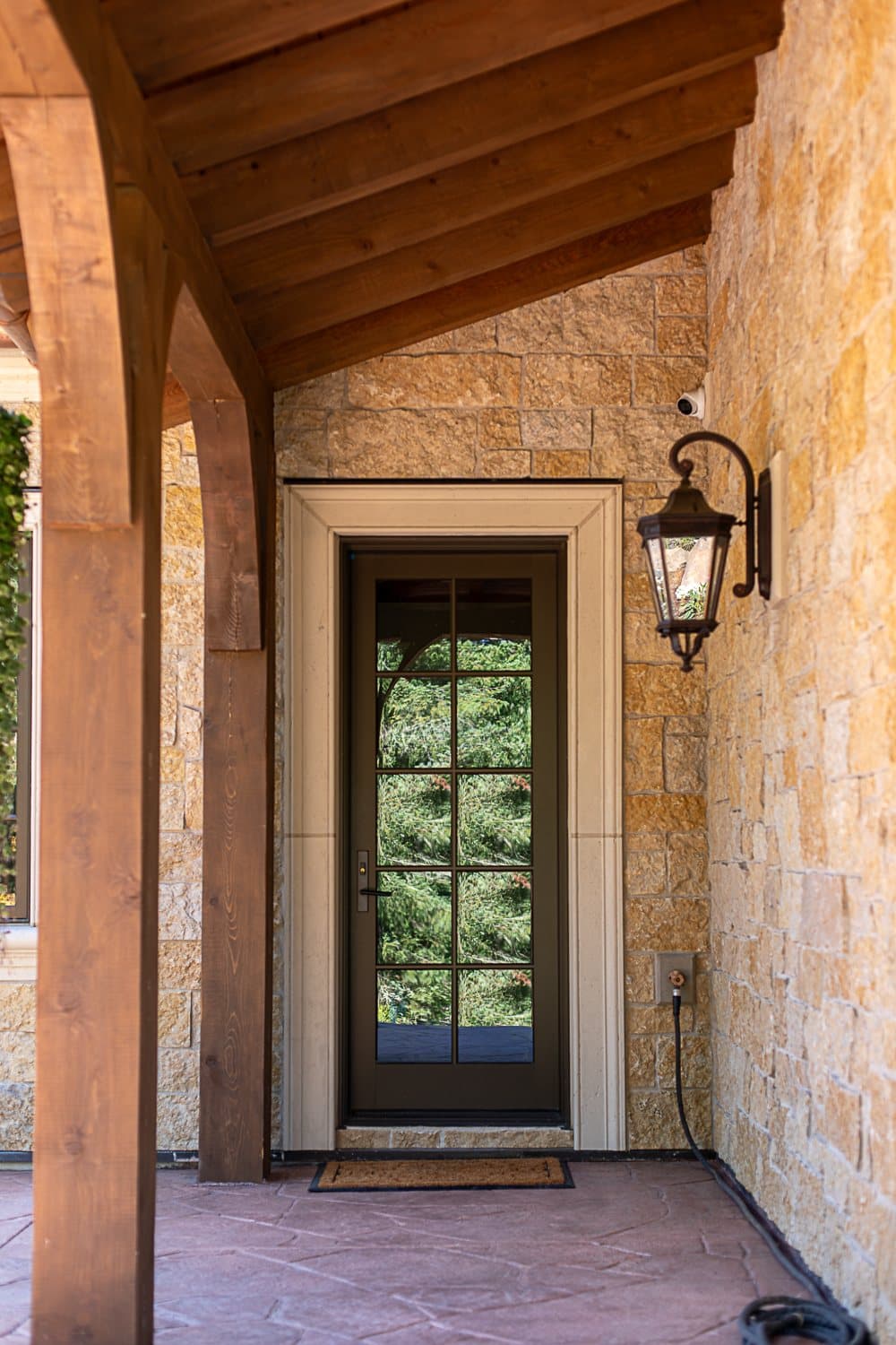 Young Residence — column pier cap and light block.