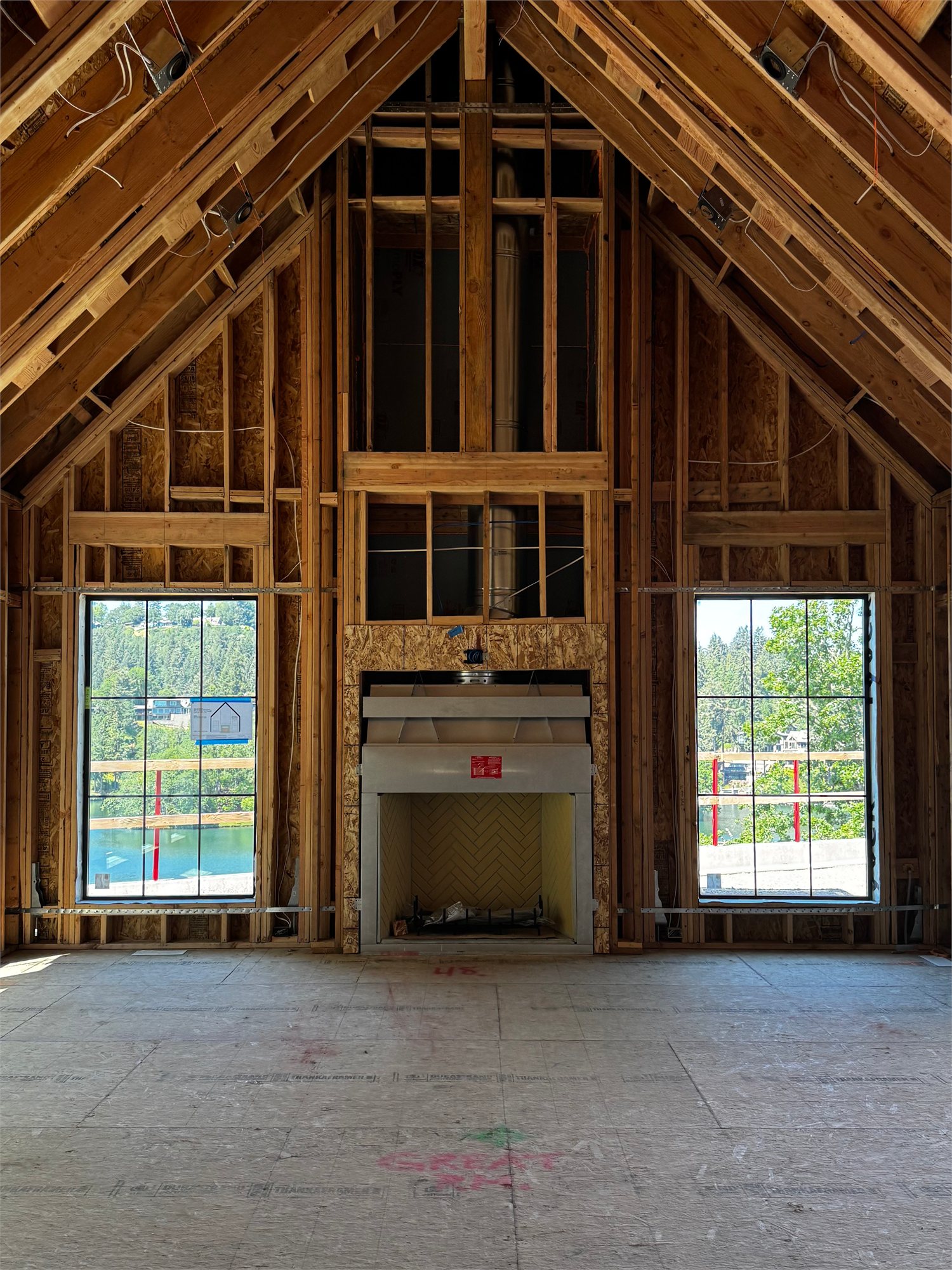 Project details — measurements and inspiration brief for a cast stone surround