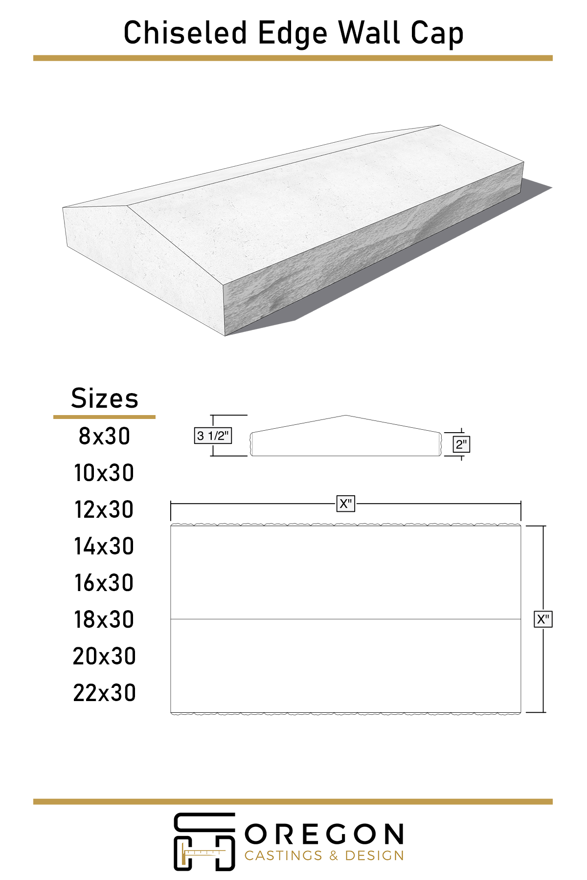 Exterior Chiseled Edge Wall Caps