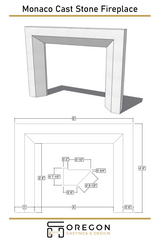 Monaco Cast Stone Fireplace Surround