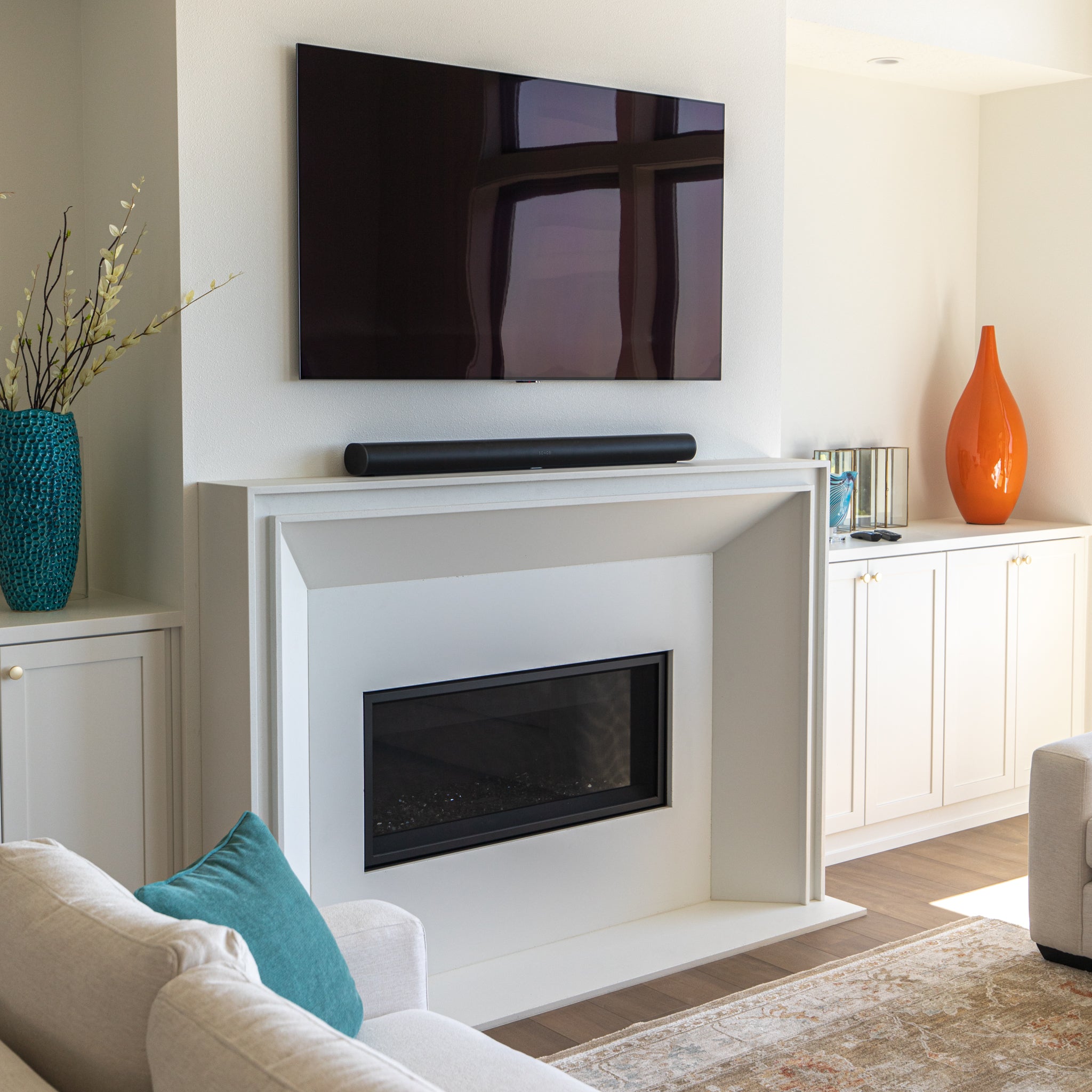 Lucca Cast Limestone Fireplace Surround