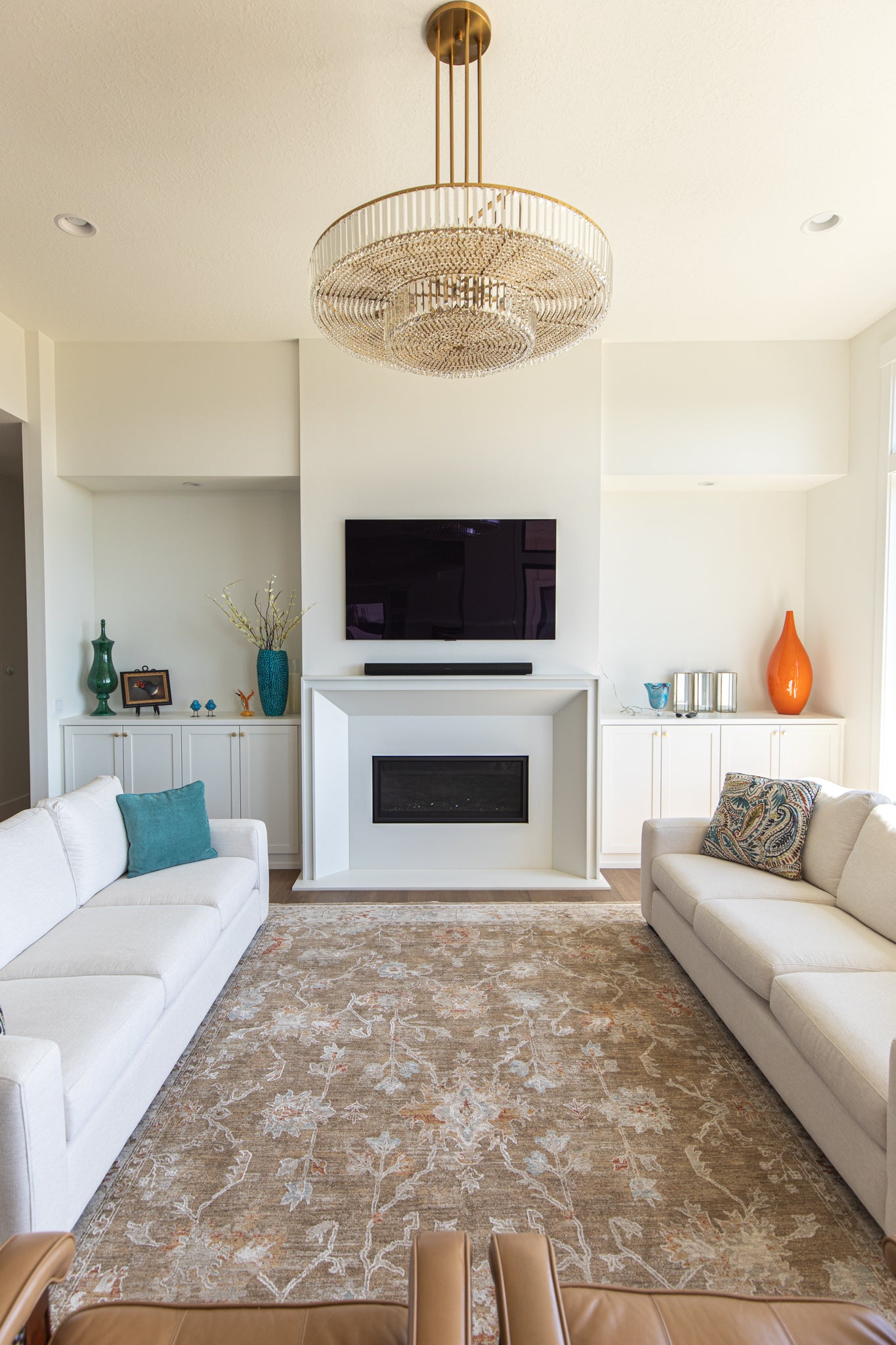 Lucca Cast Limestone Fireplace Surround