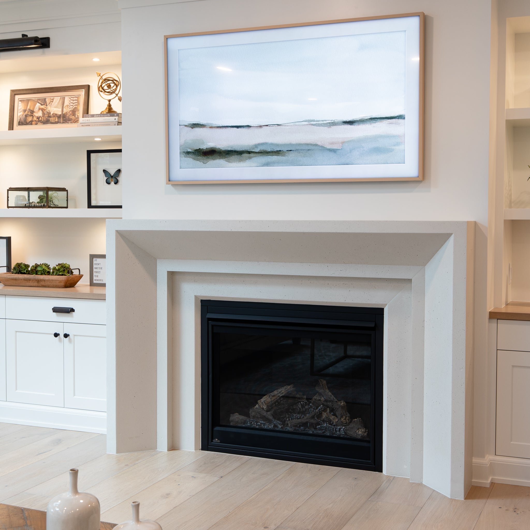 Newport Cast Limestone Fireplace Surround