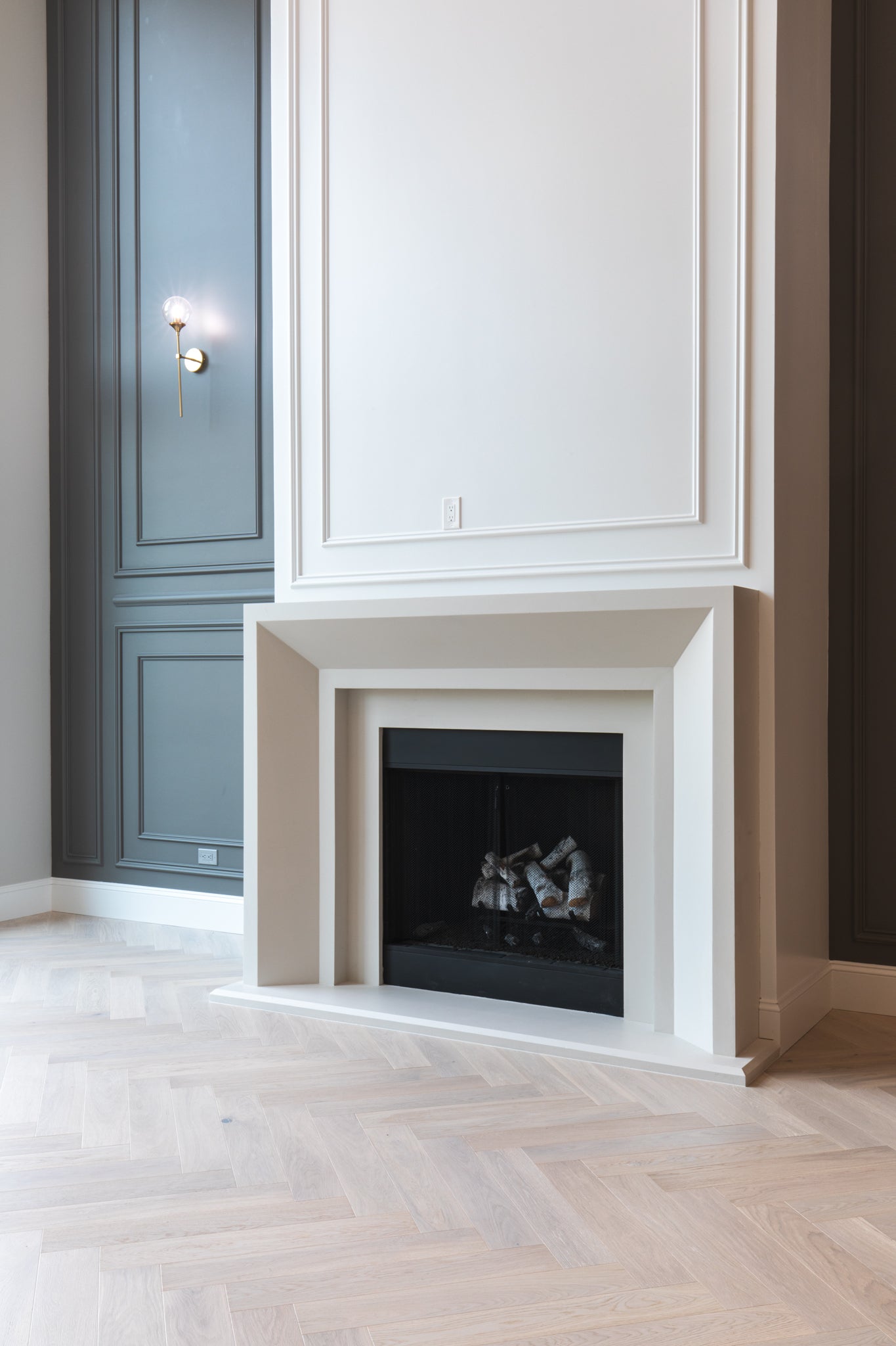 Newport Cast Limestone Fireplace Surround